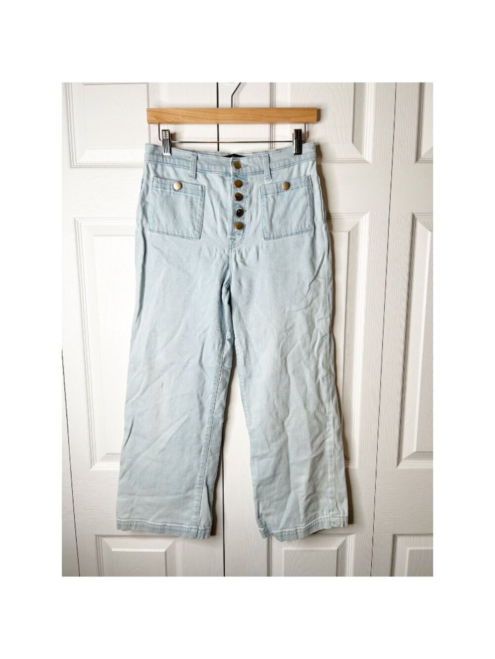 J Brand Joan Elara Light Blue Denim High Rise Crop Jeans Women's Size 28